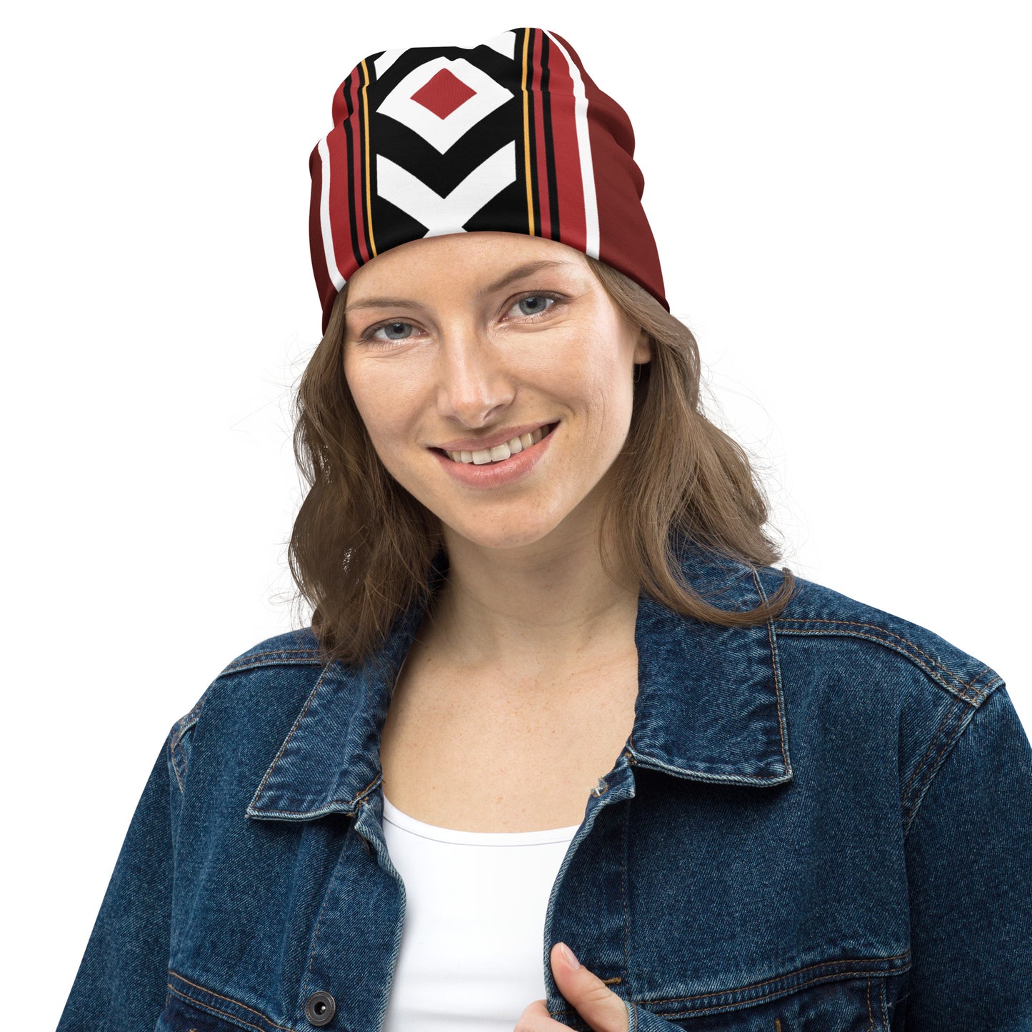 Vintage Sadu Style Patterns - All-Over Print Beanie by Craitza©