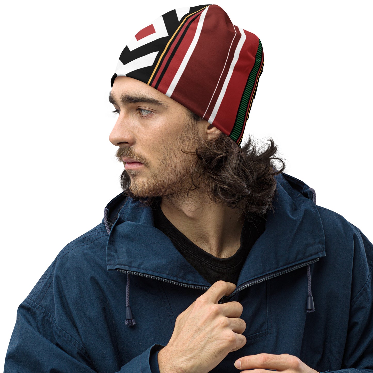 Vintage Sadu Style Patterns - All-Over Print Beanie by Craitza©