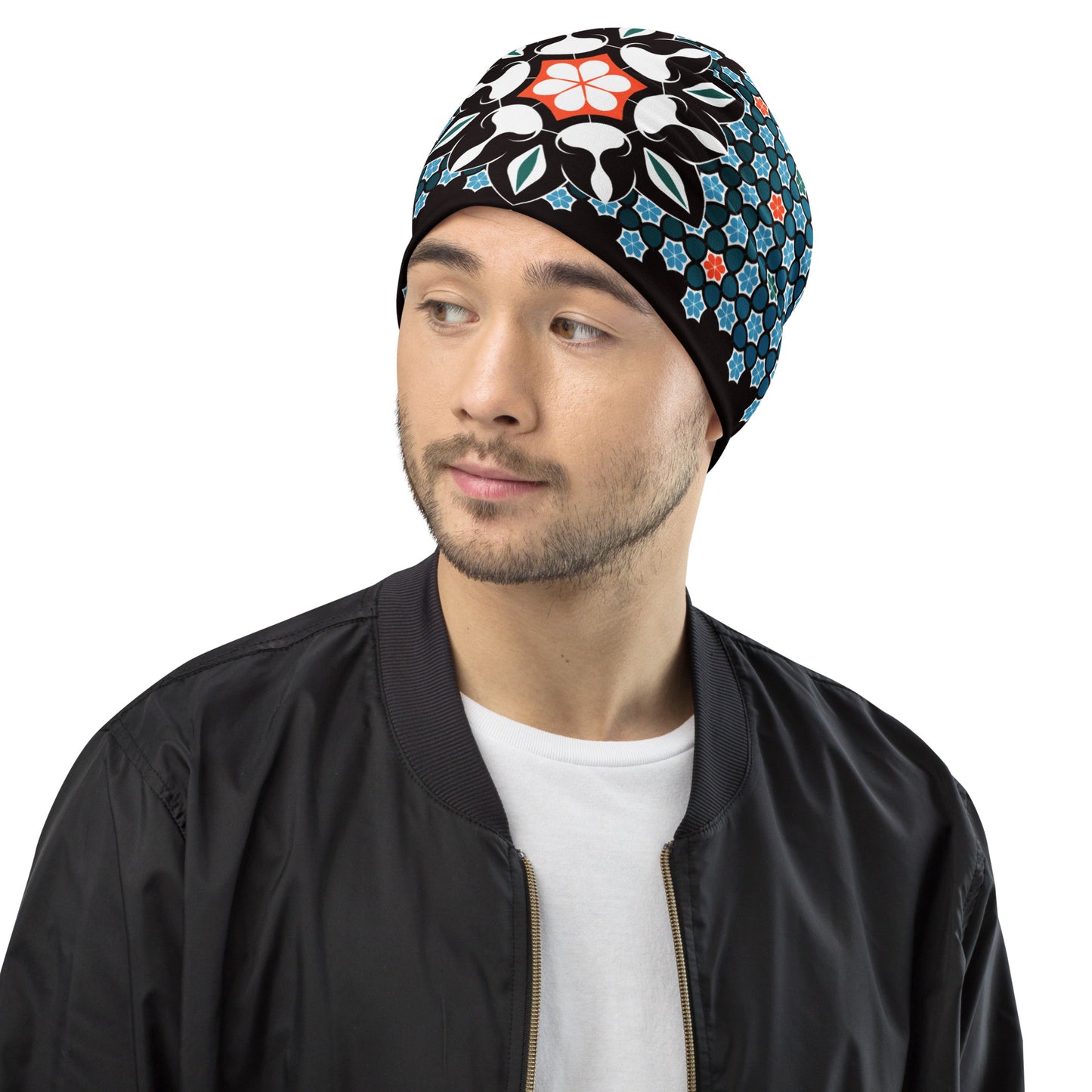 Traditional Arabesque Decorative Ornament - All-Over Print Beanie by Craitza©