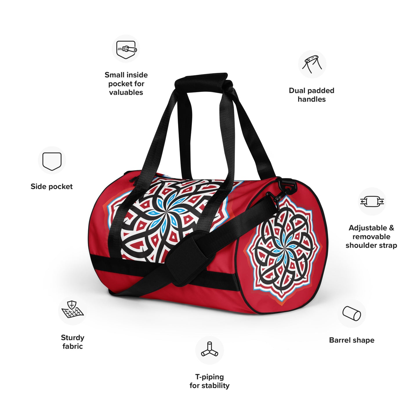 All-over print gym bag bby Craitza© - Red Edition