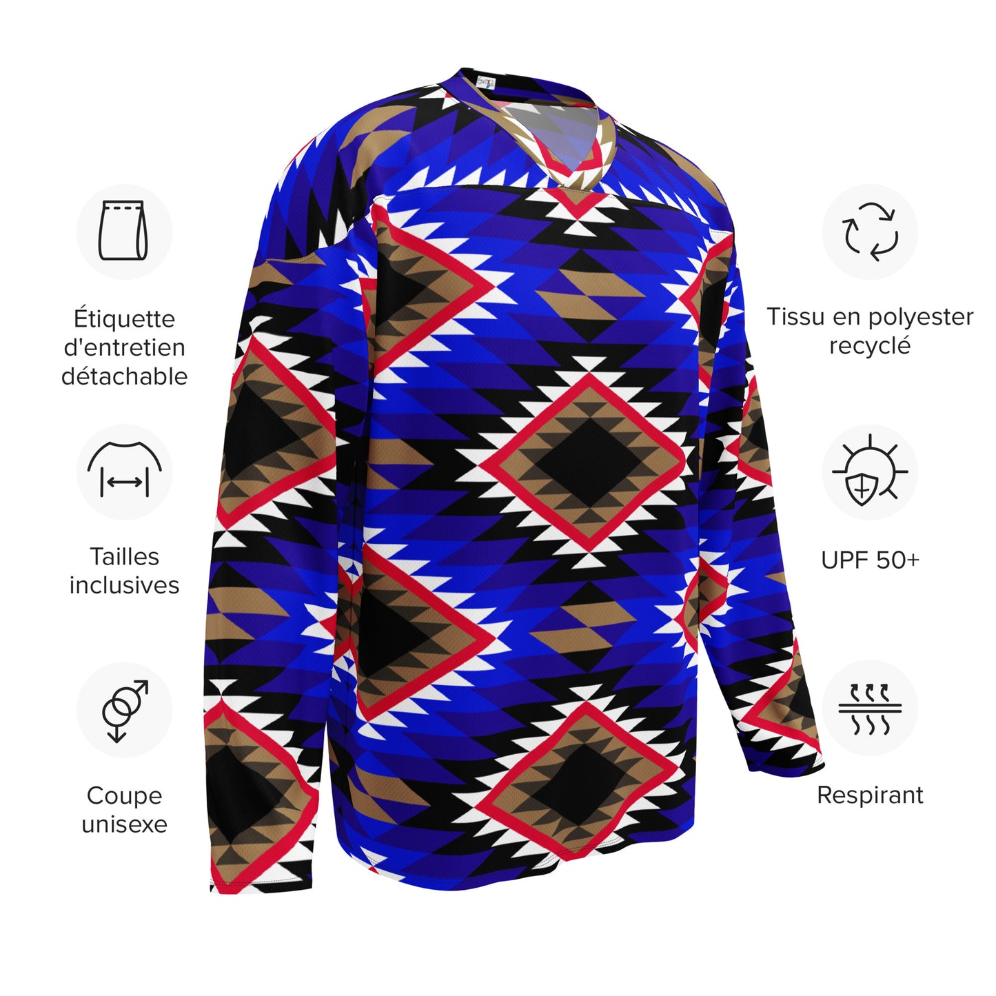 Blue Sadu Diamonds - Hockey Fan Jersey by Craitza©