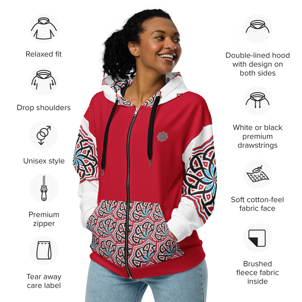 Arabian Summer Dream - Unisex zip hoodie by Craitza© Red Edition