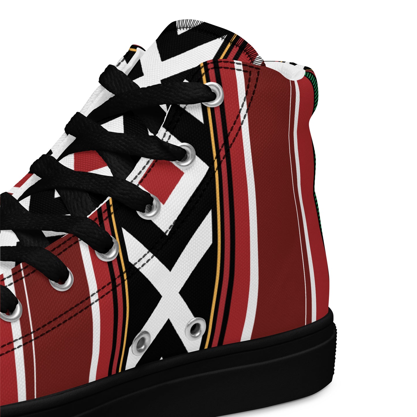 Sadu Traditional Vintage Patterns - Women’s high top canvas shoes by Craitza©