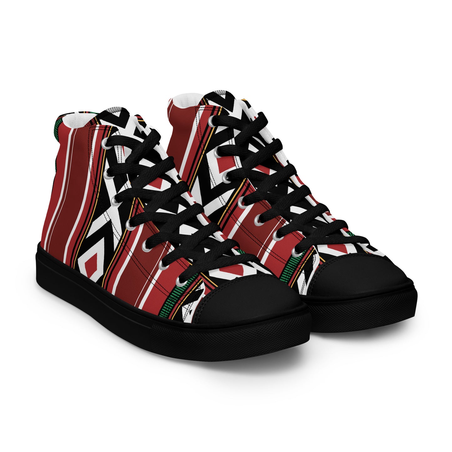 Sadu Traditional Vintage Patterns - Women’s high top canvas shoes by Craitza©