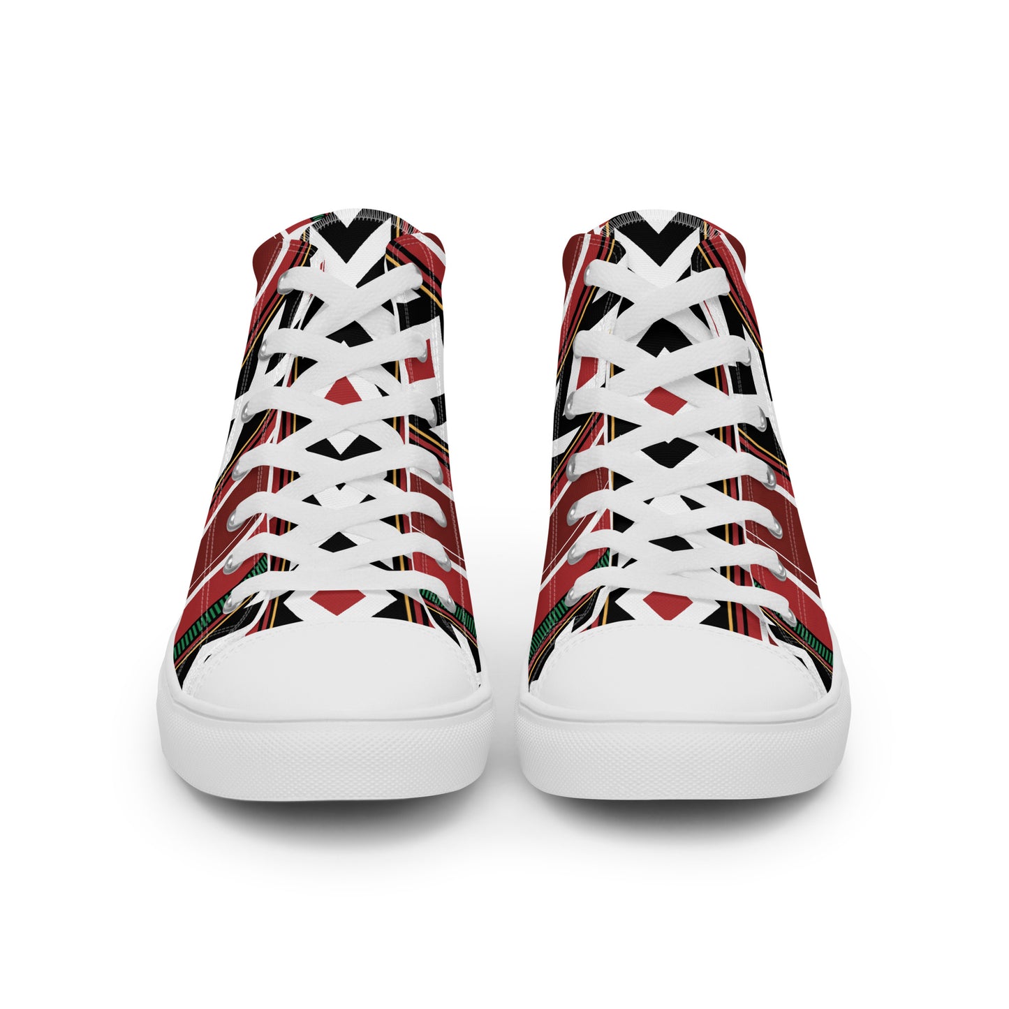 Sadu Traditional Vintage Patterns - Women’s high top canvas shoes by Craitza©