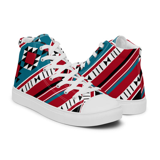 Sadu Colorful Vintage Arabian Patterns - Women’s high top canvas shoes by Craitza©