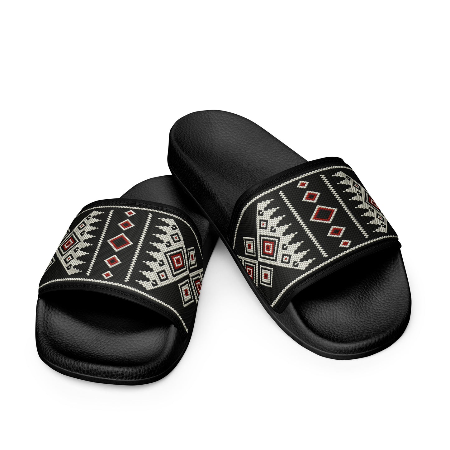 Black Sadu Vintage Pattern - Women's slides by Craitza©