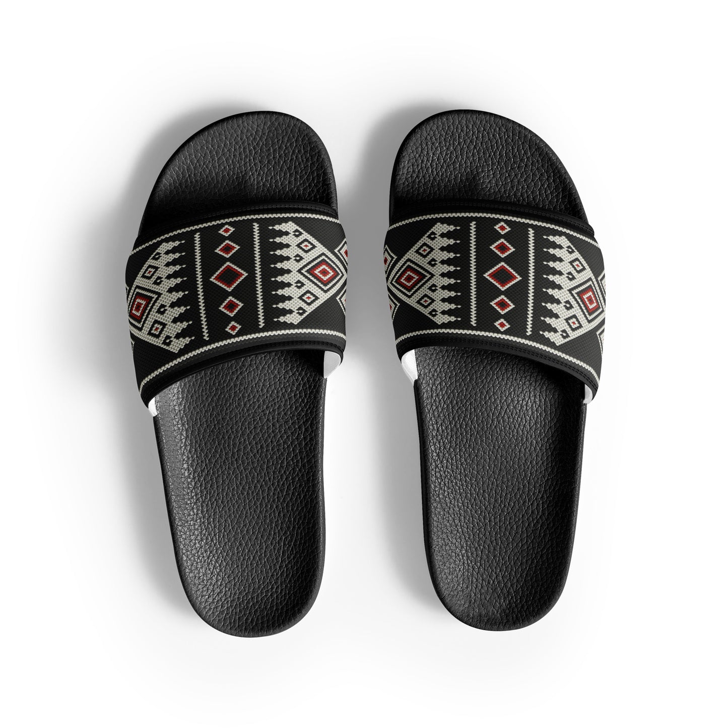 Black Sadu Vintage Pattern - Women's slides by Craitza©