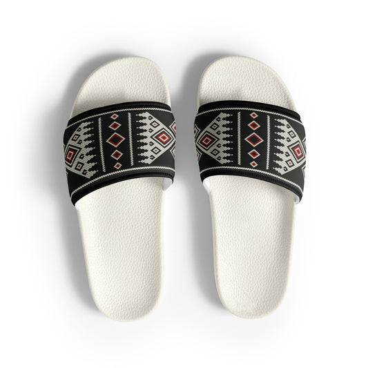 Black Sadu Vintage Pattern - Women's slides by Craitza©