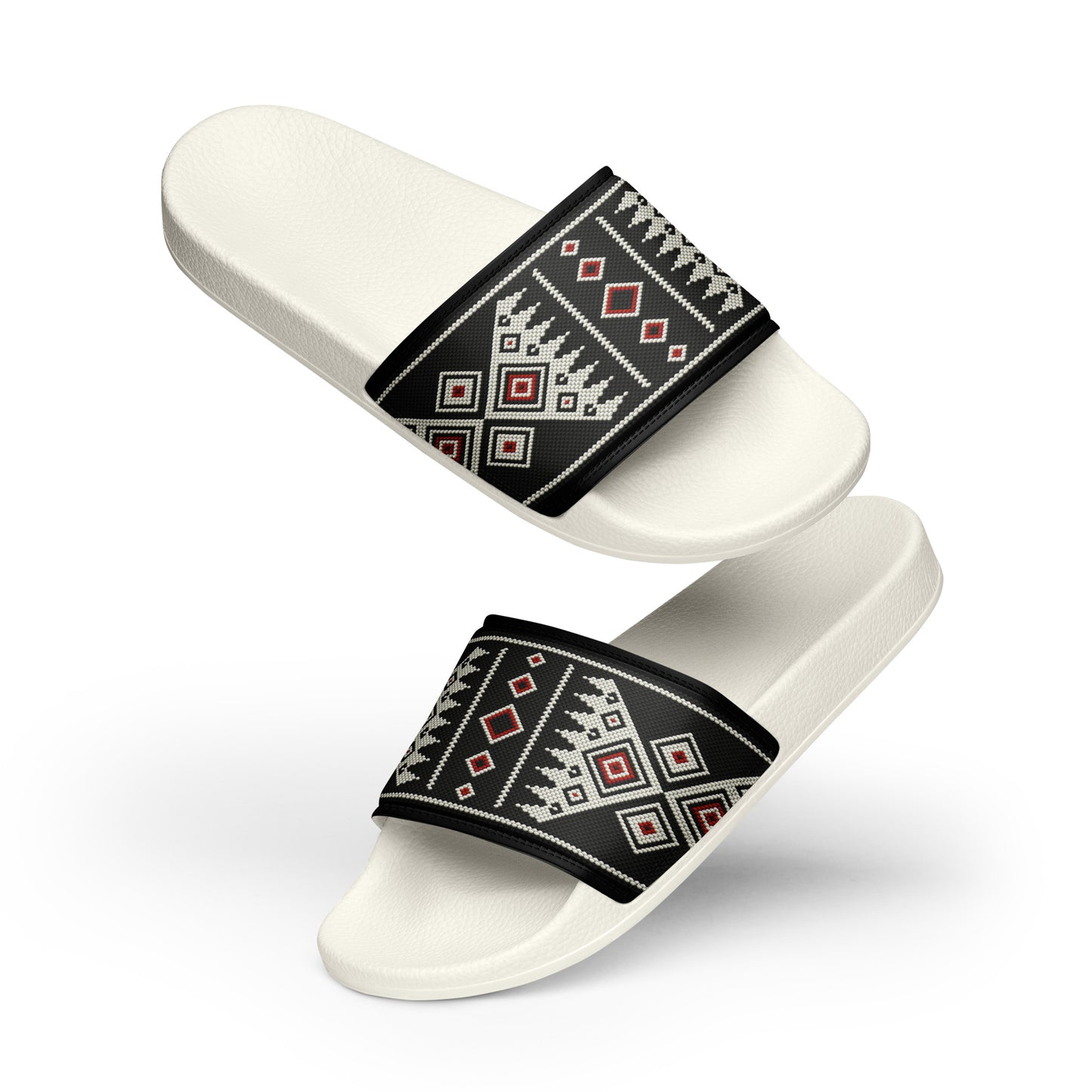 Black Sadu Vintage Pattern - Women's slides by Craitza©