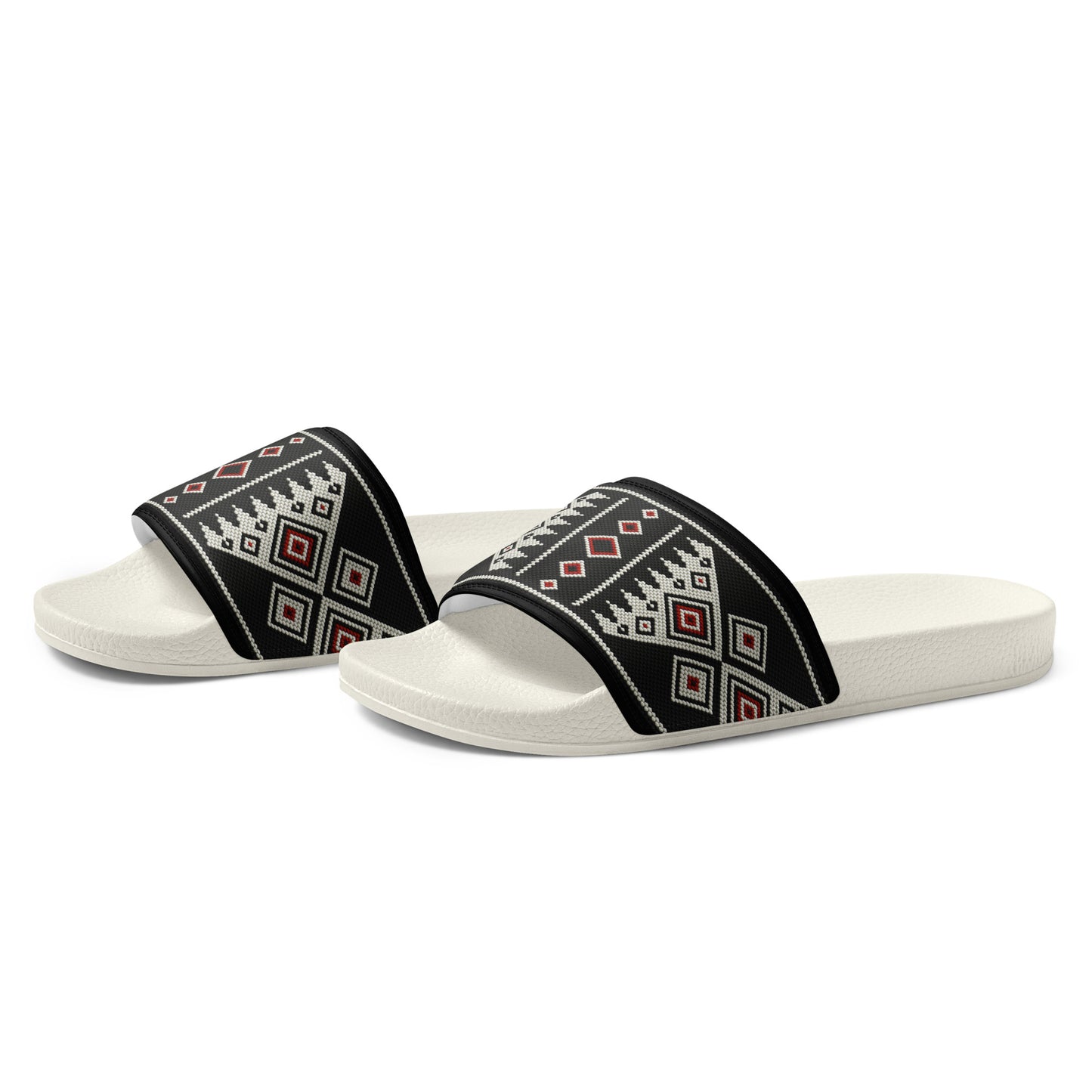 Black Sadu Vintage Pattern - Women's slides by Craitza©